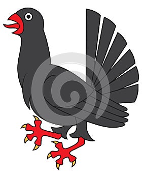 Heraldic bird, grouse