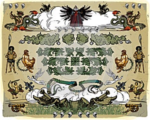 Heraldic design elements