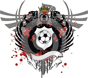 Heraldic eagle coat of arms crest soccer tattoo crest