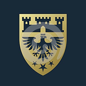 Heraldic eagle coat of arms insignia