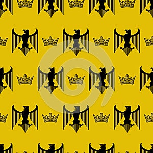 Heraldic eagle texture pattern medieval illustration 3