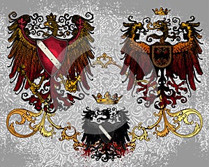 Heraldic eagles