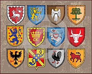 Heraldic elements - shields 2