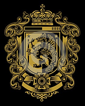 Griffin Flourish Crest photo