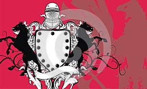 Heraldic horse shield crest background6