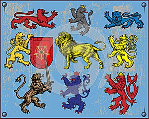 Heraldic lions