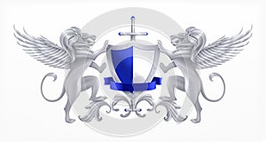 Heraldic Shield Silver Concept