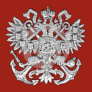 A heraldic two-headed eagle - symbol of power