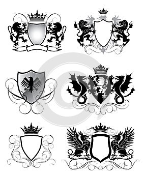 Heraldry set shield