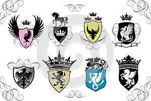 Heraldry shields