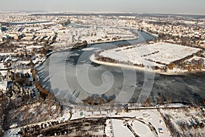 Herastrau lake - aerial view