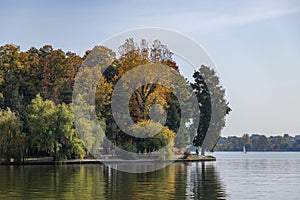 Herastrau Lake and Park in the Fall