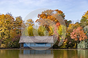 Herastrau Lake and Park in the Fall - The Blue House