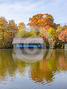 Herastrau Lake and Park in the Fall - The Blue House