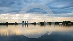 Herastrau Park in Bucharest in the evening light