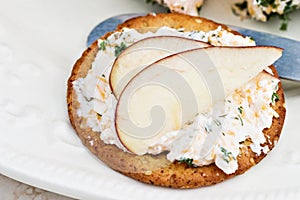Herb cheese and Apples