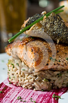 Herb crusted salmon