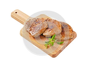 Herb rubbed pork chops