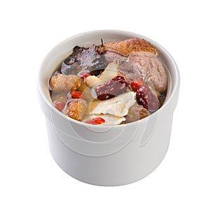 Herb soup with duck in pot Chinese food style