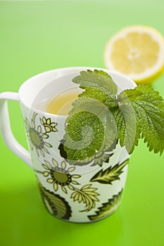 Herb tea with lemon and lemongrass