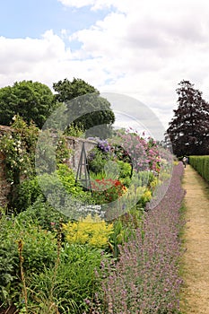 Herbaceous border at  Oxburgh Hall