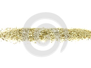 Herbage sea salt on white