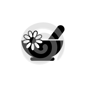 herbal bath black icon. Element of SPA icon. Premium quality graphic design. Signs and symbols collection icon for websites, web d