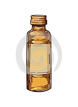 Herbal bottle with aromatherapy oil label