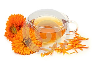 Herbal calendula tea