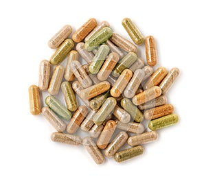 Herbal capsules photo