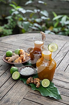 Herbal drinks beras kencur and kunir asam