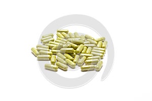 Herbal Drug . and alternative medicine in capsule.
