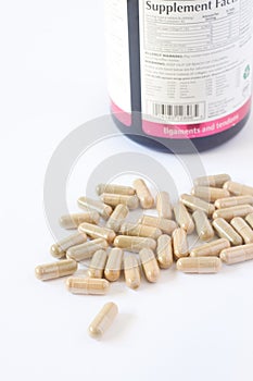 Herbal Drug . an alternative medicine in capsule.