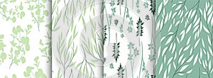 Herbal Eucalyptus Pattern. Exotic Foliage Texture. Nature Fabric Design. Hand