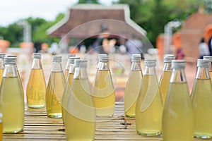 Herbal in glass bottles