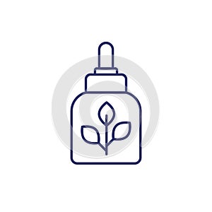 herbal homeopathic medicine line icon