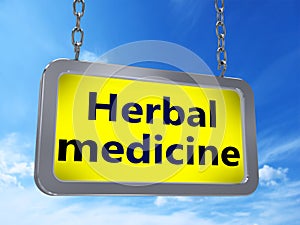Herbal medicine on billboard