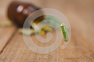 Herbal medicine capsule from herb