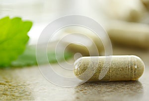 Herbal medicine in capsules