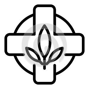 Herbal medicine icon, outline style