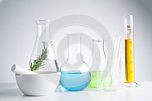 herbal medicine natural organic and scientific glassware