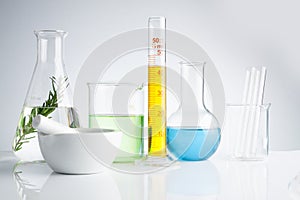 herbal medicine natural organic and scientific glassware