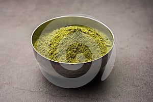 Herbal Mehandi or Henna powder used for Tattoo or as a Hair Dye in India