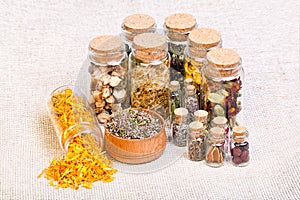 Herbal naturopathic medicine selection also used in pagan witche