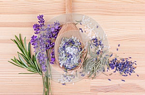 Herbal salt with rosemary and lavender