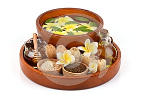 Herbal spa treatment with good skin care.