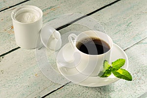 Herbal sweetener stevia photo