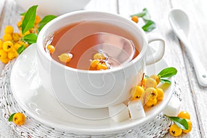 Herbal tea with hawthorn
