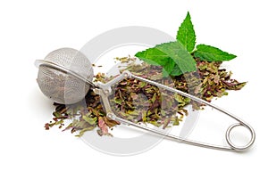 Herbal tea with infuser photo