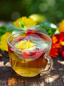 Herbal tea with marigold